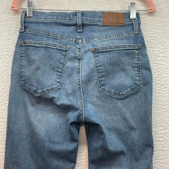 Madewell Jeans Womens 26 Blue Stovepipe Straight Distressed Mid Rise Stretch - Picture 6 of 13